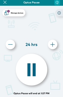 Optus Pause timer